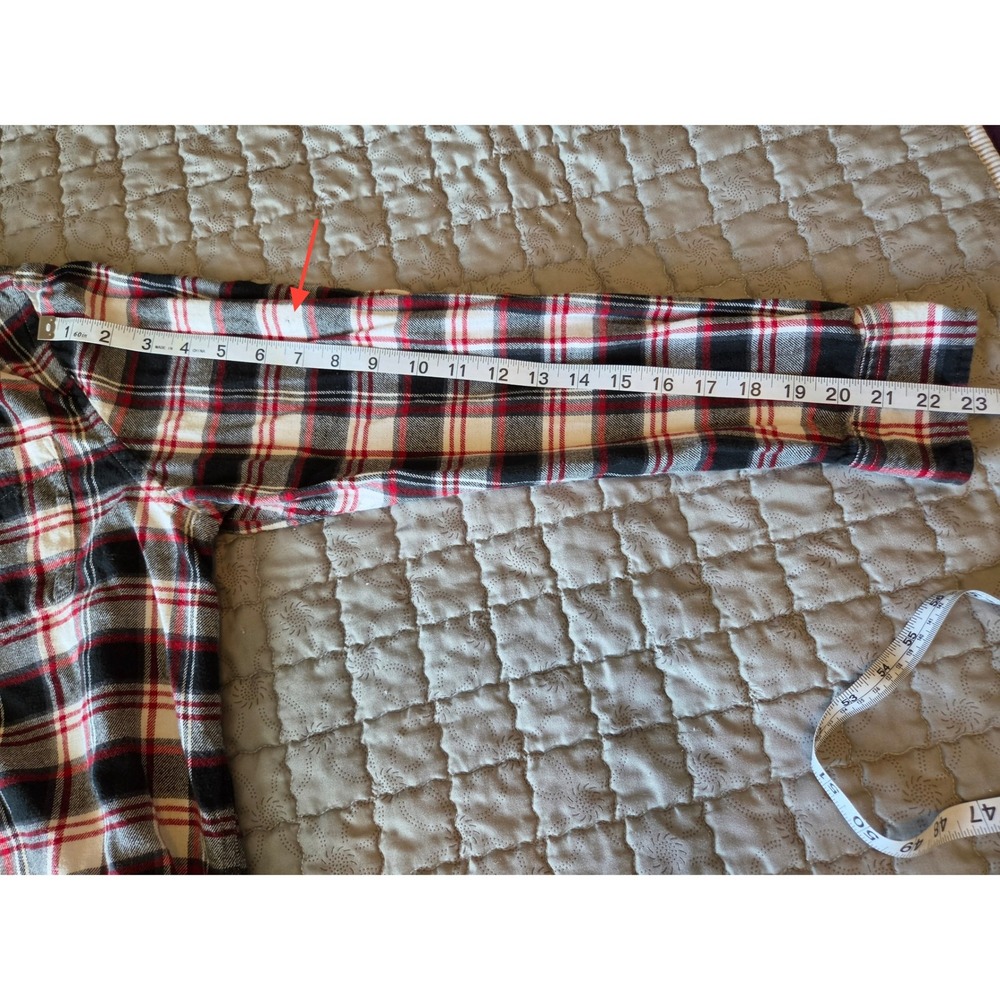 Chaps Men's Large Plaid Flannel Button Down Shirt - Picture 7 of 10
